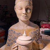 Mein Abschlussprojekt für den Kurs: Einführung in das Töpfern von figurativen Skulpturen. Un proyecto de Bellas Artes y Escultura de Martina Zwölfer - 26.03.2024