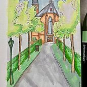 Mein Abschlussprojekt für den Kurs: Expressive Architekturskizzen mit Markern. Sketching, Drawing, Architectural Illustration, Sketchbook & Ink Illustration project by Christian Albers - 03.26.2024