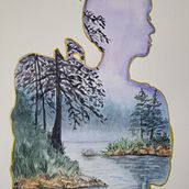 My project for course: Double Exposure Watercolor: Painting Nature Ein Projekt aus dem Bereich Traditionelle Illustration, Aquarellmalerei, Realistische Zeichnung und Naturalistische Illustration von Bobby Venedam - 26.03.2024