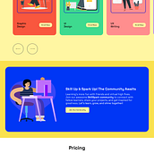 Skill-Spark Landing Page. {Building striking Compositions}. Un projet de UX / UI, Webdesign, Conception numérique , et Conception de produits numériques de Soumik Mallick - 27.03.2024