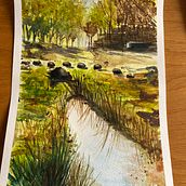My project for course: Natural Landscapes in Watercolor. Een project van  Beeldende kunst, Schilderij y Aquarelschilderen van Jo-Anna Galea - 26.03.2024