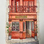 My project for course: Watercolor Urban Illustration: Portray your City. Painting, Drawing, Watercolor Painting, and Architectural Illustration project by tyreebourne - 03.27.2024
