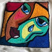 My project for course: Artistic wool cut for tapestries. Embroider, Decoration, Fiber Arts, DIY, Punch Needle, and Textile Design project by dr_aliaa_alshinhab - 03.28.2024