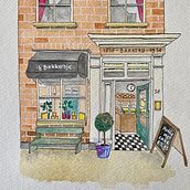 My project for course: Watercolor Urban Illustration: Portray your City. Un projet de Peinture, Dessin, Aquarelle et Illustration architecturale de mcolijn - 28.03.2024