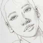 Mi proyecto del curso: Sketchbook de retrato: explora el rostro humano. Sketching, Drawing, Portrait Drawing, Artistic Drawing, and Sketchbook project by elchivo - 03.28.2024