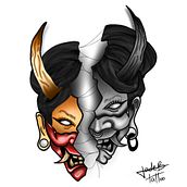 HANNYA DIGITAL ILLUSTRATION. Digital Illustration project by Jade Arancha Bettridge Argüelles - 03.02.2024