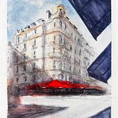 Meu projeto do curso: Desenho arquitetônico com aquarela e tinta. Sketching, Drawing, Watercolor Painting, Architectural Illustration, Sketchbook & Ink Illustration project by Richard de Almeida - 03.29.2024
