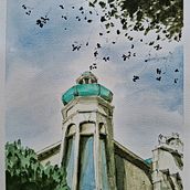My project for course: Architectural Sketching with Watercolor and Ink. Un projet de Esquisse , Dessin, Aquarelle, Illustration architecturale, Carnet de croquis et Illustration à l'encre de Gowtham Raj - 28.03.2024