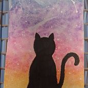 Apreciando la galaxia. Pintura em aquarela projeto de Soledad Gonzalez - 29.03.2024