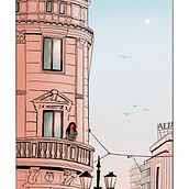 Ilustración urbana - Granada, España Ein Projekt aus dem Bereich Traditionelle Illustration, Skizzenentwurf, Digitale Illustration, Digitale Malerei und Sketchbook von Javier Carmona - 30.03.2024