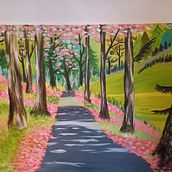 Paseo por el bosque. Traditional illustration, Painting, Acr, lic Painting, and Sketchbook project by Elvira - 03.28.2024