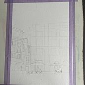 Mon projet du cours : Techniques modernes pour des ​paysages urbains à l'aquarelle. Pintura, e Pintura em aquarela projeto de nive57 - 31.03.2024