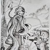 Mon projet du cours : Illustration de contes de fées à la plume et à l'encre. Een project van  Tekening,  Artistieke tekening y  Illustratie met inkt van ciliatam - 31.03.2024