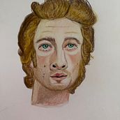 Il mio progetto del corso: Ritratti vivaci con matite colorate. Drawing, Portrait Drawing, Sketchbook, and Colored Pencil Drawing project by givarevi - 04.01.2024