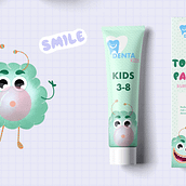 Packaging design and characters for tooth paste. Character Design, Packaging, Product Design, and Drawing project by Kristina Gabdullina - 04.01.2024