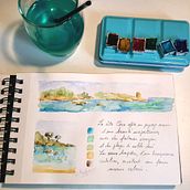 Carnet de voyage. Traditional illustration, Watercolor Painting, and Sketchbook project by Claudi Rog - 04.01.2024