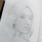 Meu projeto do curso: Caderno de retratos: explore o rosto humano. Sketching, Drawing, Portrait Drawing, Artistic Drawing, and Sketchbook project by letícia l. - 04.01.2024