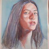 Mi proyecto del curso: Retrato artístico en acuarela. Un progetto di Belle arti, Pittura, Pittura ad acquerello e Disegno di ritratti di Daniela Antonaia - 01.04.2024