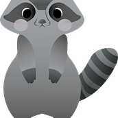 Mi Mapache Raccoon. Character Design, Graphic Design, and Vector Illustration project by mary cabanillas vera - 04.02.2024