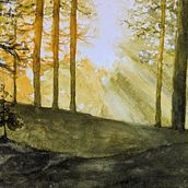 My project for course: Dreamy Watercolor Landscapes: Paint with Light. Painting, and Watercolor Painting project by lasullivan164 - 04.02.2024