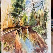 My project for course: Dreamy Watercolor Landscapes: Paint with Light. Painting, and Watercolor Painting project by linda_lozier - 04.02.2024