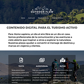 Página web de Outdoor Flow. Web Design, Web Development, No-Code Development, UX / UI, IT, and Digital Product Design project by Álvaro Hernández - 04.02.2024