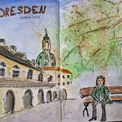 Mein Abschlussprojekt für den Kurs: Aquarellsketching: Drück deine Ideen aus. Un proyecto de Ilustración tradicional, Bocetado, Creatividad, Dibujo, Pintura a la acuarela y Sketchbook de Sabine Ringel - 02.04.2024