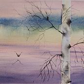 My project for course: Atmospheric Landscapes in Watercolor . Fine Arts, Painting, and Watercolor Painting project by Kata Bagi - 04.03.2024