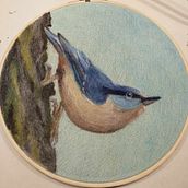 My project for course: Needle Felting: Paint Portraits with Wool. Arts, Crafts, Fiber Arts, Naturalistic Illustration, Needle Felting, and Textile Design project by abiggs1966 - 04.04.2024