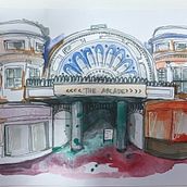 My project for course: Expressive Architectural Sketching with Colored Markers. Een project van  Schetsen,  Tekening,  Architecturale illustratie, Sketchbook y  Illustratie met inkt van Milla Tulonen - 04.04.2024