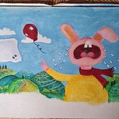 Mijn project van de cursus: Kinderboeken illustreren: een verhaal in een handomdraai. Traditional illustration, Drawing, Acr, lic Painting, Picturebook, Colored Pencil Drawing, and Children's Illustration project by Dinah Banninga - 04.04.2024