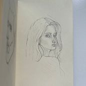 Mi proyecto del curso: Sketchbook de retrato: explora el rostro humano. Sketching, Drawing, Portrait Drawing, Artistic Drawing, and Sketchbook project by raquelyuste - 04.04.2024