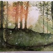 Meu projeto do curso: Paisagens de sonhos com aquarela: pintura com luz. Painting, and Watercolor Painting project by Maria de Lourdes Valerio - 04.04.2024