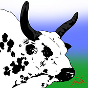My bull, Sandstorm. Un proyecto de Ilustración tradicional de Jason Linder - 03.04.2024