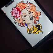 Mi proyecto del curso: Diseño de tatuaje neotradicional. Een project van  Tekening, Digitale illustratie,  Tatoeageontwerp y Digitale tekening van Maisa Pelegrini - 01.04.2024