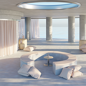 ArchViz de interiores diseño 3D surrealista con Blender . % David Santiago Losada tarafından hazırlanan Mimarlık, İç Mimarlık, Dijital Mimarlık, Ve ArchVIZ projesi - 04.04.2024