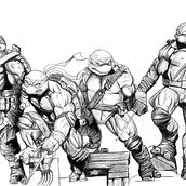 Tortugas ninja. Comic, Traditional illustration, Animation, and Character Design project by Jose Manuel Amaro López - 04.06.2024