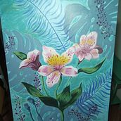 Meu projeto do curso:  Estudo de pintura botânica com acrílico Ein Projekt aus dem Bereich Traditionelle Illustration, Bildende Künste, Malerei, Malerei mit Acr, l und Botanische Illustration von Leandro Almeida - 07.04.2024