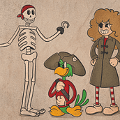 Meu projeto do curso: Design de personagens retrô para animação. Un progetto di Animazione, Animazione 2D e Character design 3D di Laura Guimarães - 06.04.2024