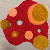 Mi proyecto del curso: Corte artístico de lana en tapices murales. Bordado, Decoração de interiores, Tecido, DIY, Punch needle, e Design têxtil projeto de Jessica Leiria Schattschneider - 04.04.2024