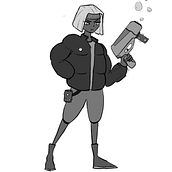 Bubble Gun`s Space-Pirate Crew. Traditional illustration, Animation, Character Design, Video Games, and Game Design project by svenunger - 04.07.2024