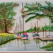Mon projet du cours : Peinture de paysages marins à l'aquarelle. Un proyecto de Pintura, Pintura a la acuarela e Ilustración naturalista				 de Mila Ochea - 07.04.2024