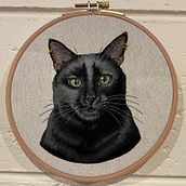 My project for course: Embroidered Pet Portraits: The Thread Painting Technique. Bordado, Ilustração naturalista, e Design têxtil projeto de Zülal Topağaç - 07.04.2024