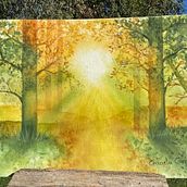 Mi proyecto del curso: Paisajes de ensueño con acuarela: plasma la luz. Painting, and Watercolor Painting project by Graciela Carpintero - 04.07.2024
