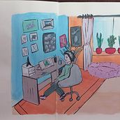 Mi proyecto del curso: Sketchbook para explorar tu estilo de dibujo. Un proyecto de Ilustración tradicional, Bocetado, Creatividad, Dibujo, Pintura a la acuarela, Sketchbook y Pintura gouache de CaTam - 07.04.2024