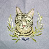 My project for course: Embroidered Pet Portraits: The Thread Painting Technique. Bordado, Ilustração naturalista, e Design têxtil projeto de Teresa Chueh - 08.04.2024