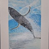 Mi proyecto del curso: Técnicas de ilustración naturalista: ballenas en acuarela. Fine Arts, Painting, Watercolor Painting, and Naturalistic Illustration project by Joza Del Rio - 04.07.2024