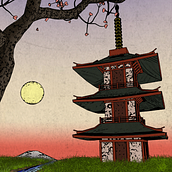 Japanese environment + toon shading. Un progetto di 3D e Animazione 3D di emanuelecattivello - 09.04.2024