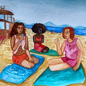 Dia en la playa- TEC. Projekt z dziedziny Malowanie akwarelą użytkownika lucibomb - 09.04.2024