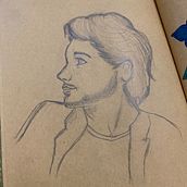 My project for course: Portrait Sketchbooking: Explore the Human Face. Sketching, Drawing, Portrait Drawing, Artistic Drawing, and Sketchbook project by Aleja Becerra - 02.03.2022